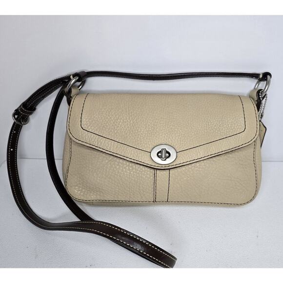 Coach Handbags - Coach Chelsea Crossbody Beige Pebbled Leather Bag F10888
